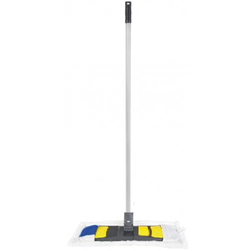 Mop płaski z mikrofibry kieszeniowy 40 cm - komplet (uchwyt,mop,kij)
